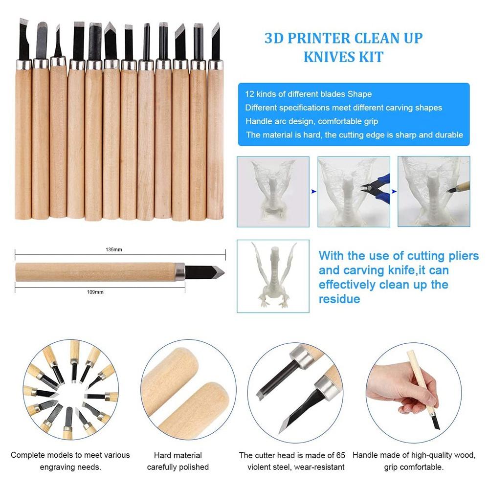 A20F-35 Pcs 3D Printer Tool Kit Debur Tool Cleaning And Removal Tool For 3D Printing Model Removing, Cleaning, Finishing