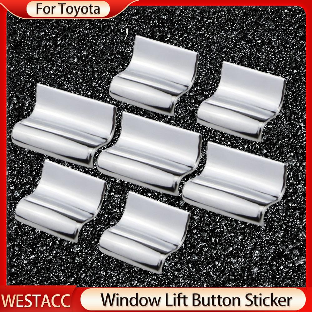 Car Window Lift Button Sticker Trim for Rav4   Camry- CHR2016- CHR EV Wildlander Highlander Sienna