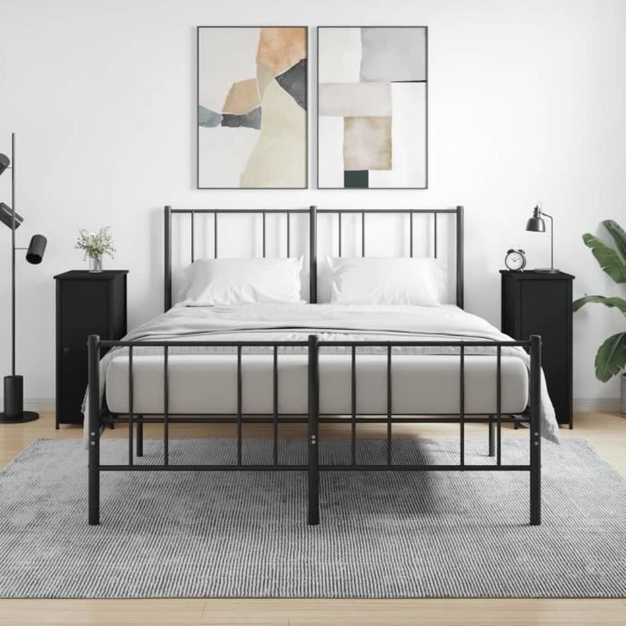 VidaXL Bedside Tables 2 Pcs Black 32x42x80 Cm Engineered Wood 825964