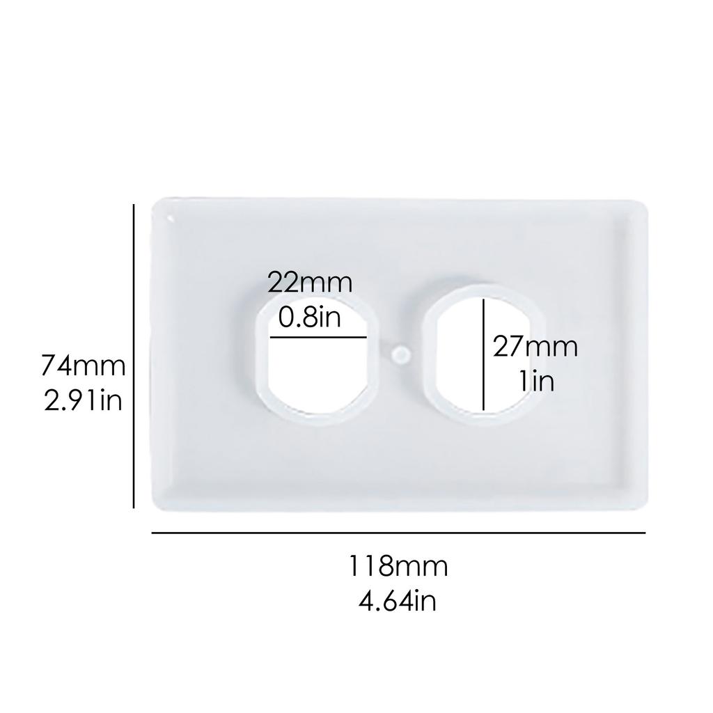 Silicone Mould Epoxy Resin  Socket Panel Light  Cover DIY Craft Decor