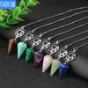 Spirit Pendulum Natural Crystal Pendant Treatment Point Pendulum Weika Meditation Semi Gem Jewelry Gift