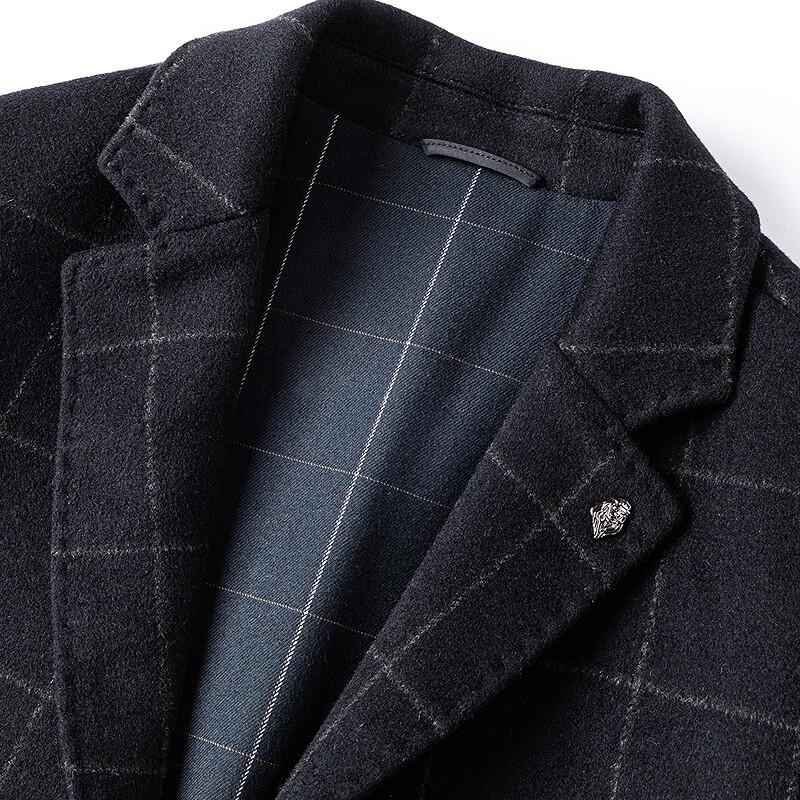 FAPAI Men's Wool Blend Single-Breasted Overcoat