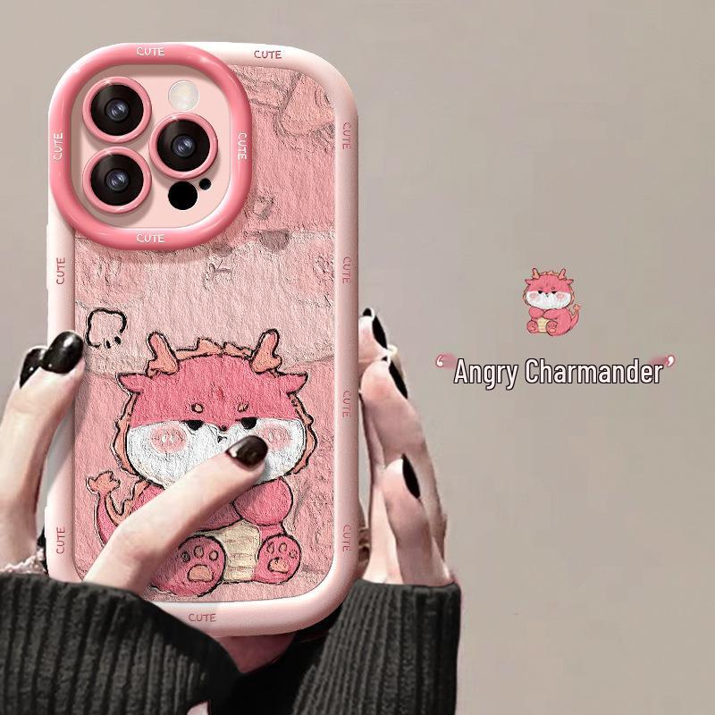 

Мультяшный милый мягкий силиконовый чехол для телефона «Год Дракона» для применимых iPhone 15 Pro Max/14/13/12/11 iPhone 13