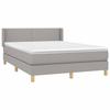 3130193 vidaXL Lit à sommier tapissier avec matelas Gris clair 140x200cm Tissu