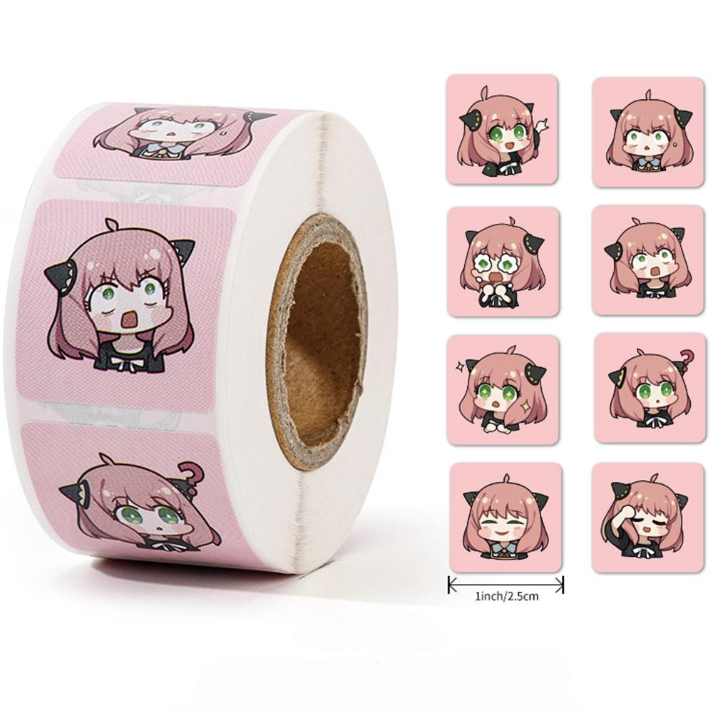 Custom Logo Stamp Stickers Cute Thank You Square Decoration X091