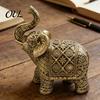 Entryway Interior Ornament Elephant Figurine, Luck Charm Sculpture, Versatile Indoor Outdoor Decor for Statue Car Tabletop Living Room Office,
