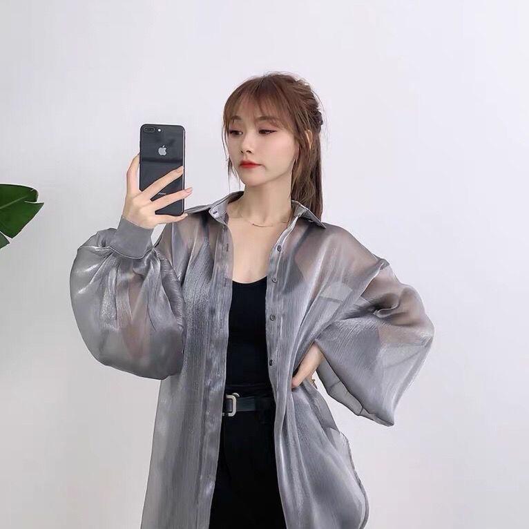 Summer Women Streetwear Sun Protection Clothes AntiUV Shirt Glossy