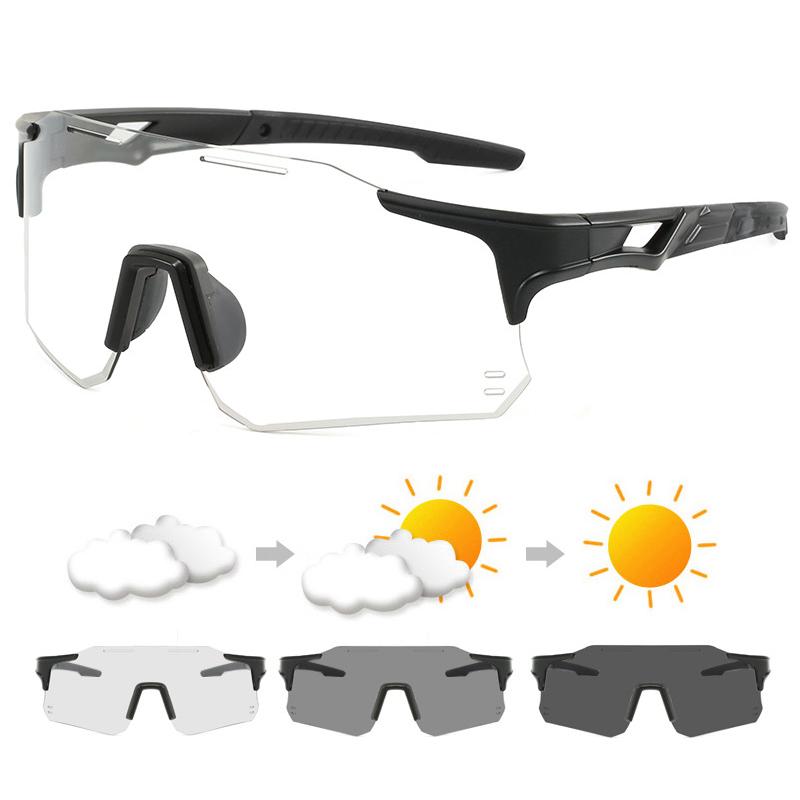 

Windproof Cycling Sunglasses Men Women Photochromic Riding Sun Glasses Outdoor Change Color Sports Shades Discoloration Goggle чорний