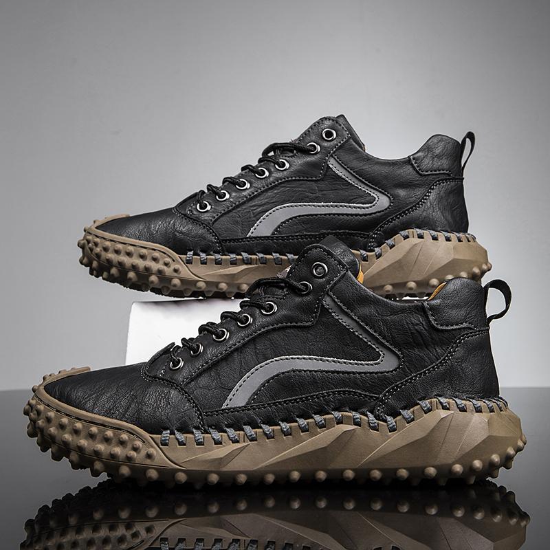 Spring /fall Handmade Leather Boots Men Shoes Comfortable Ankle Boots for Men Casual Shoes Large Size Tooling Shoes