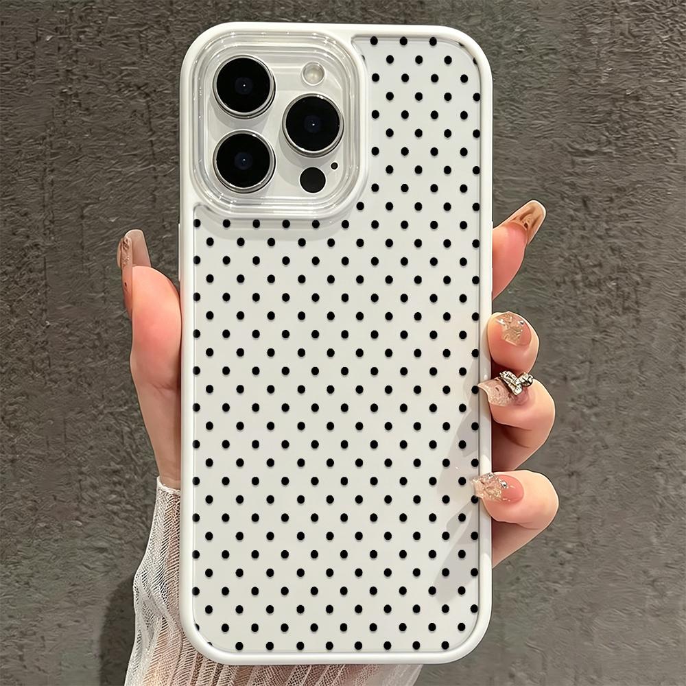 Black Wave Point Clear Silicone Case For Iphone 12 14 Plus 11 16 13 17 15 Pro Max Anti-Yellowing Slim Protective Cover