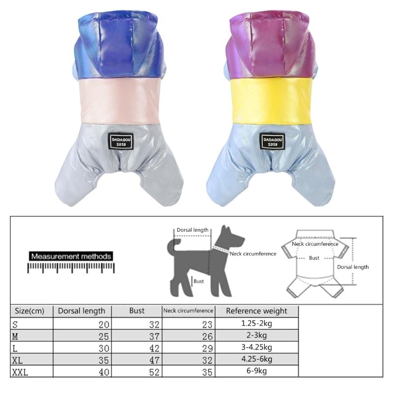 Winter Dog Clothes Dog Down Puffer Jacket Dog Jumpsuit Winter Coat Waterproof Dog Coat With Hood Hoodie Dog Clothes