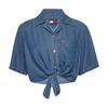 Tommy Jeans Womens/Ladies Cropped Chambray Tied Hem Shirt