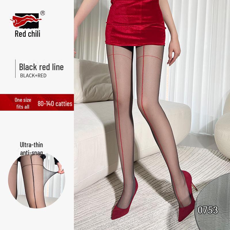 

Сексуальные чулки в вертикальную полоску для женщин в стиле диско-ночного клуба Red Pepper - красивые тонкие колготки для ног. One Size (80-140 lbs)