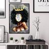 Africa Queen Black Girl Woman Nordic Posters And Prints Wall Art Canvas Painting Print Wall Pictures For Living Room Club No Frame