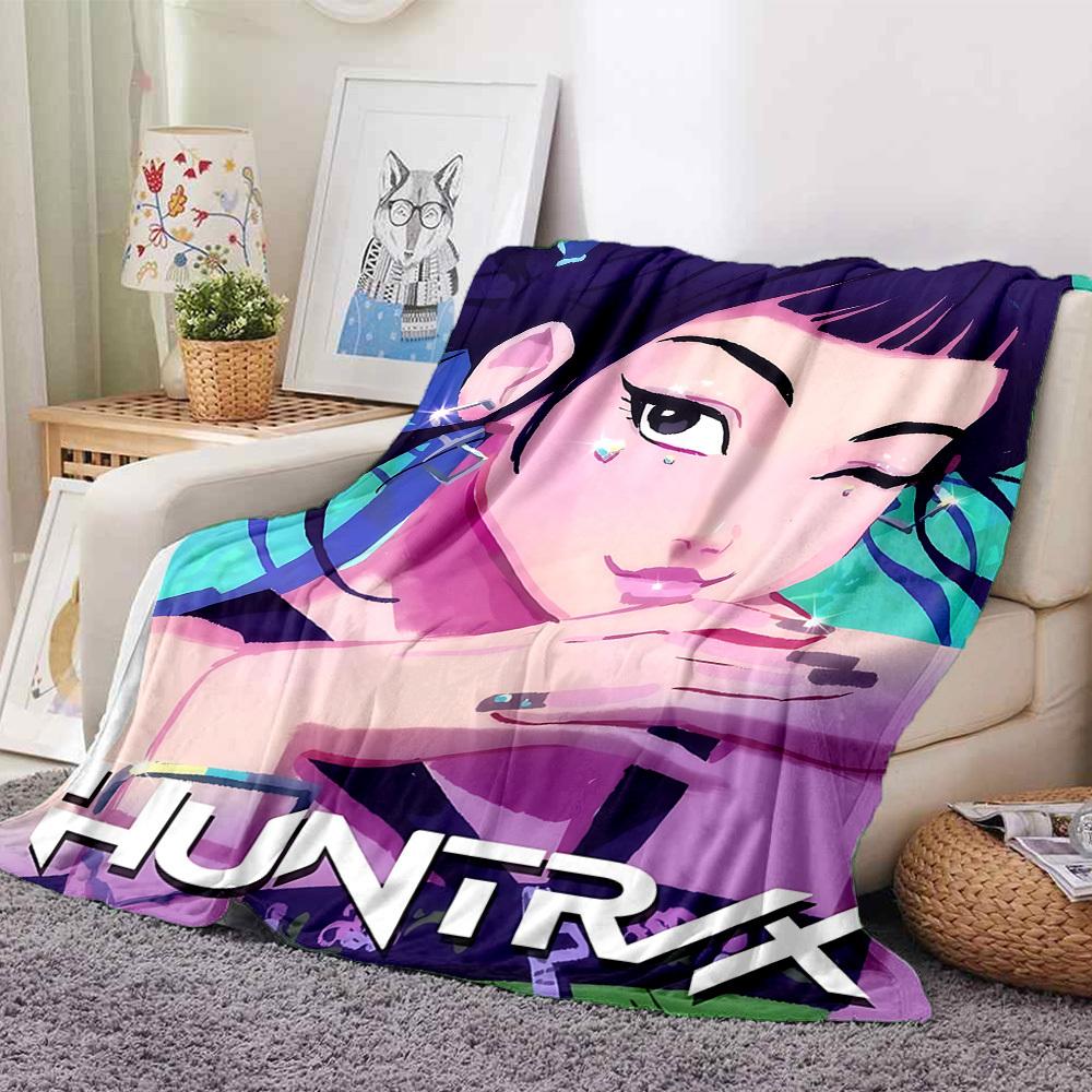 1PC K POP Demon Hunters, Huntrix Blanket, Throw For Sofa, Bed, Travel, Camping, Livingroom,