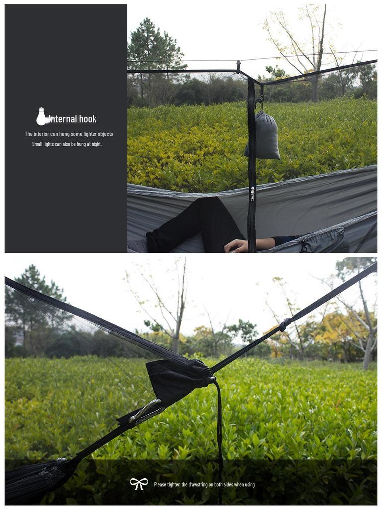 Detachable Mosquito Net Cover for Outdoor Hammock - Includes Anti-Mosquito Protection, Hammock Not Included