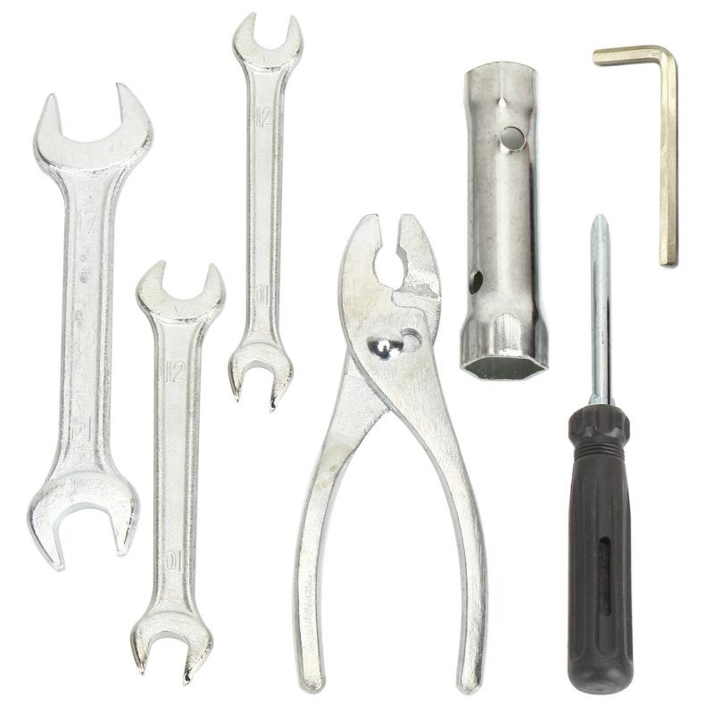 Motorcycle Tool Kit With Screwdriver Pliers Wrench Spark-Plug Socket Electric Bike Repair Tool