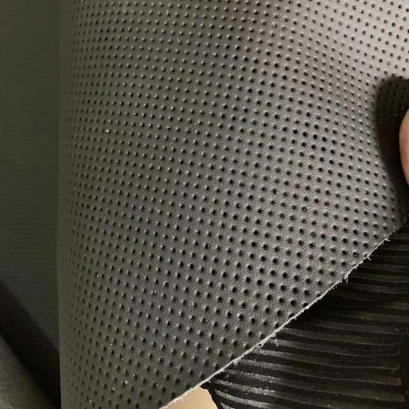 1,2 MM Tykkelse Stansede Huller Bilrat Sofa Sæder Mikrofiber Syntetisk Læder Materialer