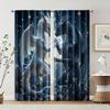 2 Pcs, Filtering Curtains (excluding Rods, Non-movable, Without Batteries) Yin Yang Dragons for Use In Bedrooms and Living Rooms
