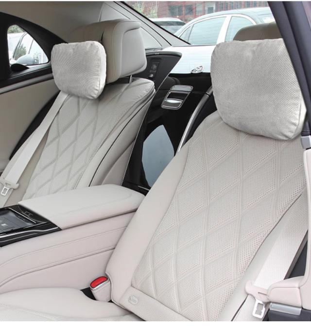 Mercedes S-Class Perforated Headrest & Lumbar Support Pillows - Comfortable, Breathable Pair
