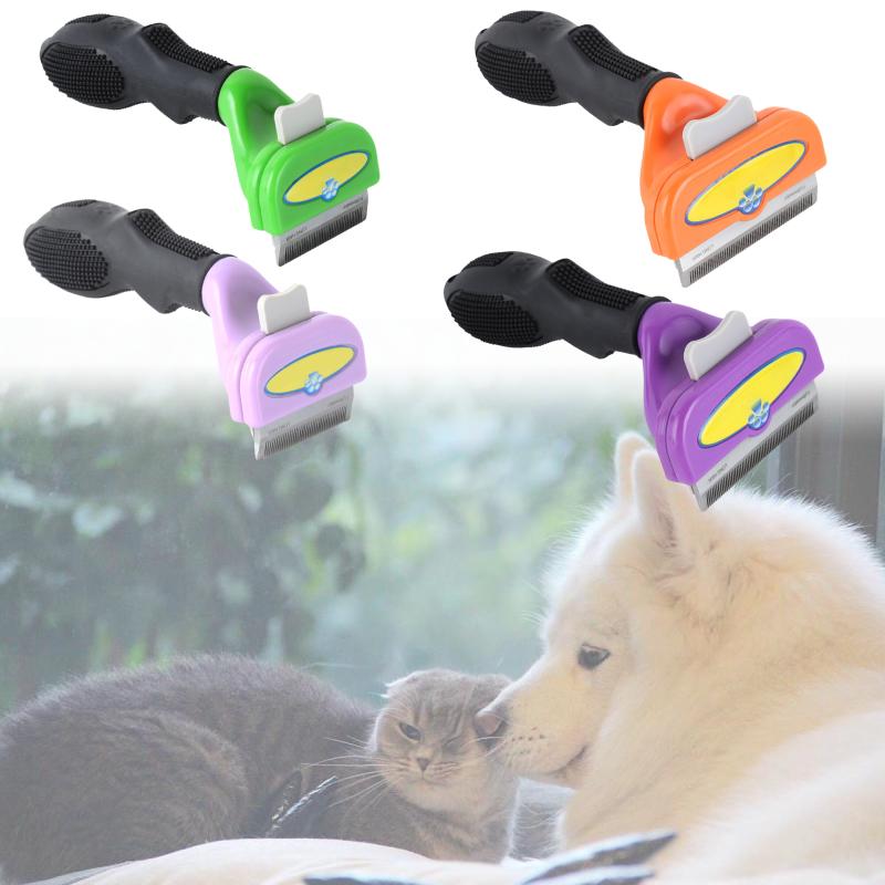 Tool Pet Deshedding Cat Grooming Brush Dog Hair Shedding Remover Abs Material