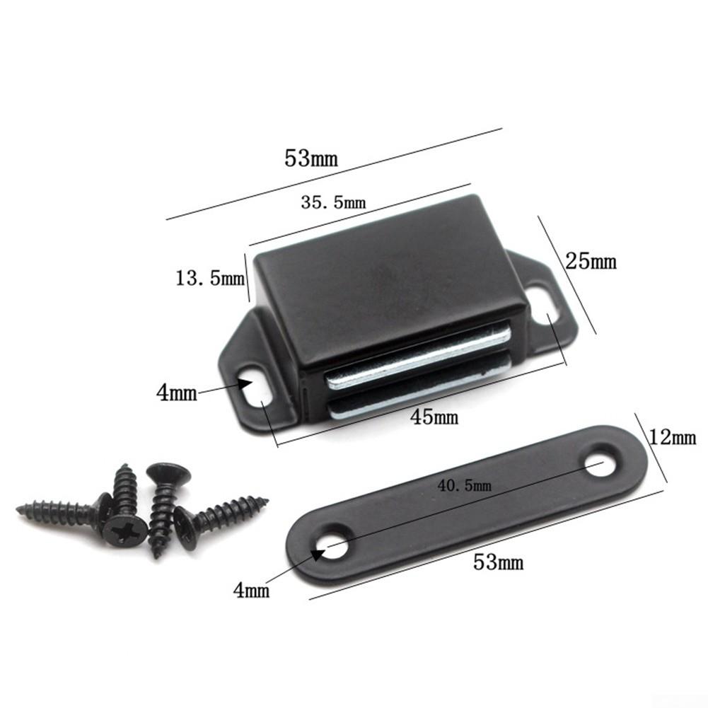 Magnetic Catch Black Cupboard Latches Door Suction