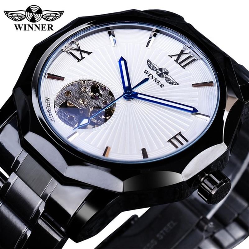 WINNER Men Fashion and Leisure Temperament Hollow Automatic Mechanical Watch