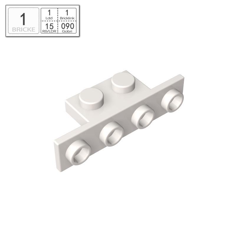 BRICKE 1x2-1x4 Bracket Piece Compatible with Lego 10201, 2436, 28802 Building Blocks