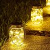 30LED Mason Jar Lid Lights Solar Charging String Lights Hanging Outdoor Lights  Outdoor Decoration
