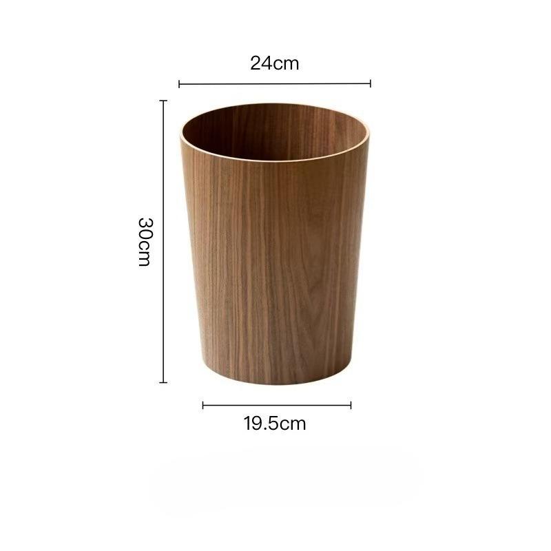 

Solid Wood Trash Can Large Capacity Household Trash Bin Nordic Luxury Bedroom Garbage Bin Living Room Cleaning Accessories
