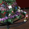 Christmas Train Electric Toys Christmas Tree Decoration Train Track Frame Railway Car with Sound&Light Rail Car Christmas Gifts