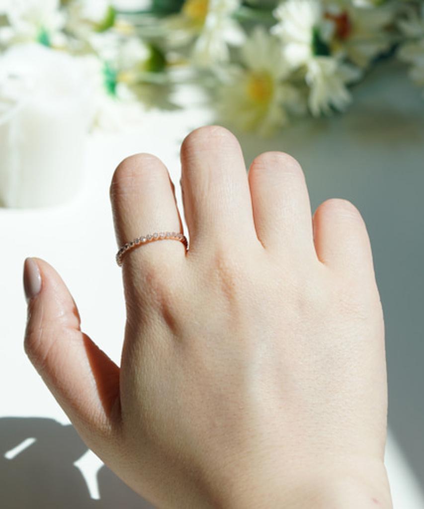Alleun Silver 925 Thumb Layered Cubic Knee Ring