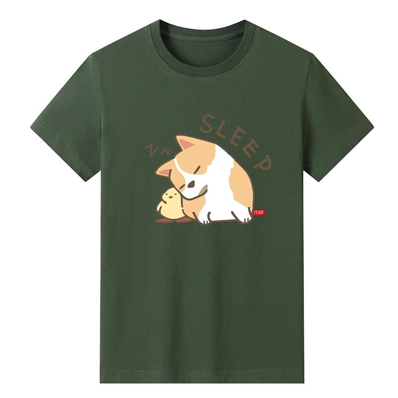 

Летняя футболка с короткими рукавами с мультяшным принтом для мужчин и женщин, свободная рубашка для пар, топы, эстетичная одежда, летние топы 3XL