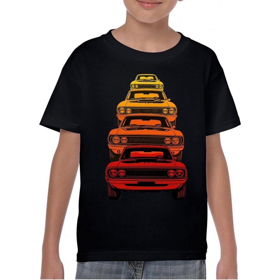American Muscle Car Stack Youth Graphic Short Sleeve T-Shirt XXXXXL разноцветный