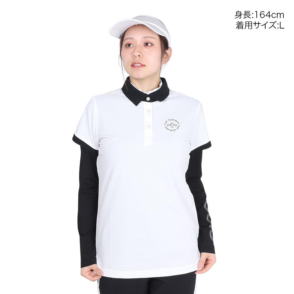 Ping Apparel Women's Layered Twin Set (Moisture-Wicking, Quick-Drying, UV Protection) / Golf / 622-5160200 030_White L