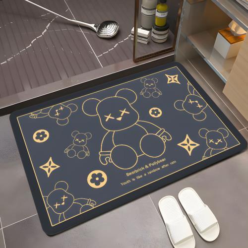 Diatom mud absorbent floor mat bathroom toilet door non-slip quick-drying upholstered toilet toilet small carpet household