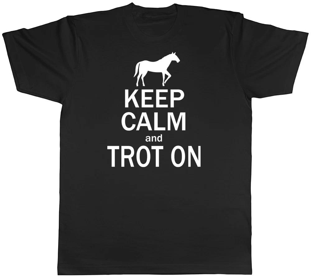 Keep Calm and Trot On Mens Womens T-Shirt L