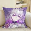 Game HSR CCastorice Square Sofa Pillow Cover Solid Color Living Room Home Decor Cushion Case