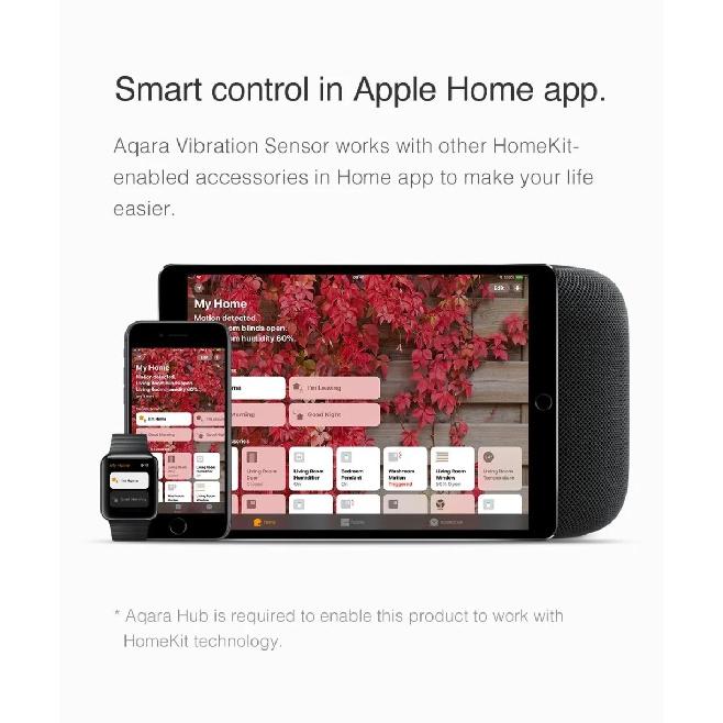 Aqara Vibration Sensor Zigbee Wireless Mini Shock Detector for Alarm System Smart Home Automation Work with Mi home HomeKit APP