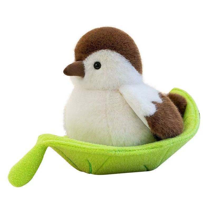 Animal Plush Toy Parrot And Sparrow Soft Stuffed Figures For Kids Gift