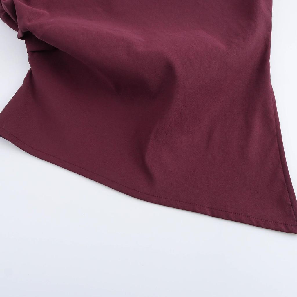 Nový evropský a americký módní jednoduchý plisovaný dekorativní top bez ramen