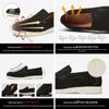 Men's British Style Slip-On Suede Loafers - Genuine Leather Nubuck Casual Shoes