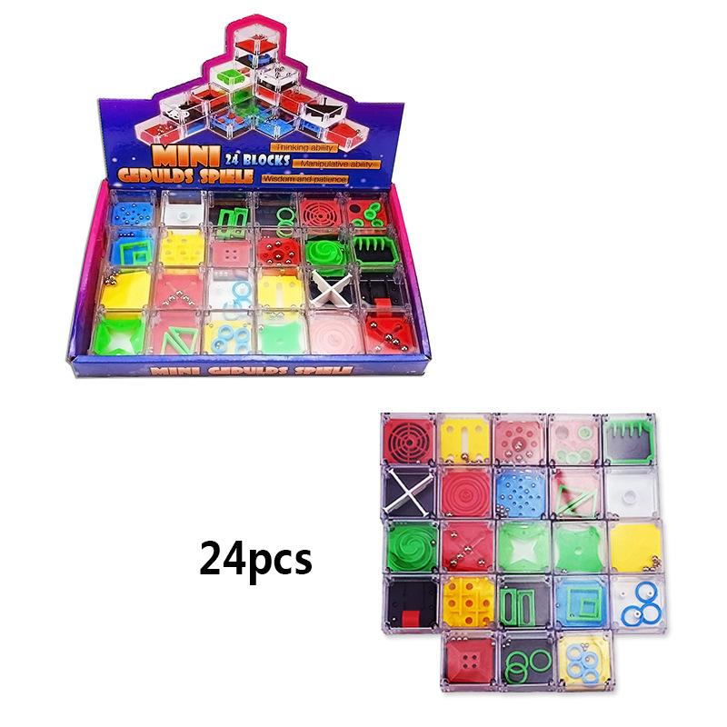 

24Pcs Children s Educational Toys Balance Ball Labyrinth Mini Cube Game Box Children s Early Education Toys Decompress Cube Toys
