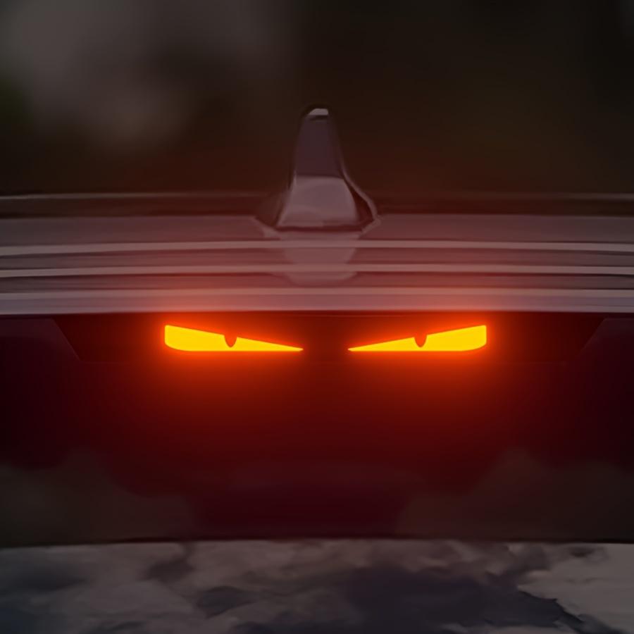 Anime Teufelsauge Rücklicht Aufkleber Kohlefaser Auto Bremslicht Aufkleber Vinyl
