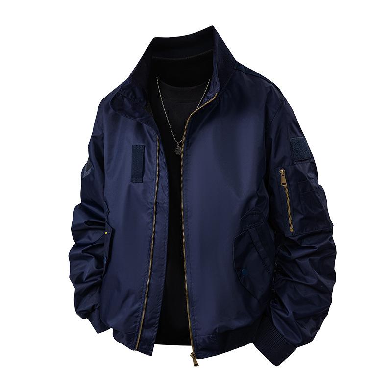 Fashion baseball collar jacket autumn and winter new plus outdoor tooling trend versatile jacket bomber jacket