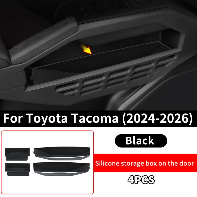 For 2024-2026 Toyota Tacoma Car Door Silicone Storage Pad Interior Upgrade and Modification Accessories