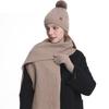 High Quality Winter Knitted Warm Set Custom Logo  Winter Gifts for Men and Women Scarf Beanie Hat and Gloves