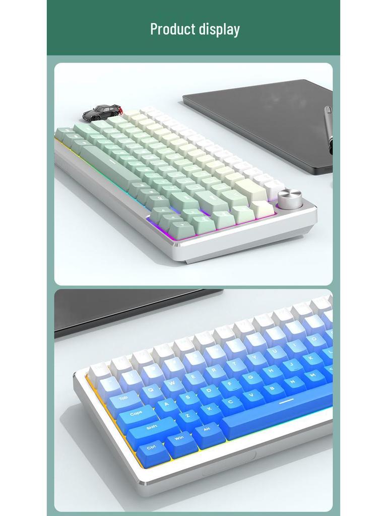 83-Key Aluminum RGB Wired Custom Mechanical Keyboard for Gaming and Office