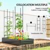 Raised Garden Bed Rectangular Planter In Galvanised Steel Supports for Tomatoes and Climbing Plants 180 X 90 X 29.5 Cm