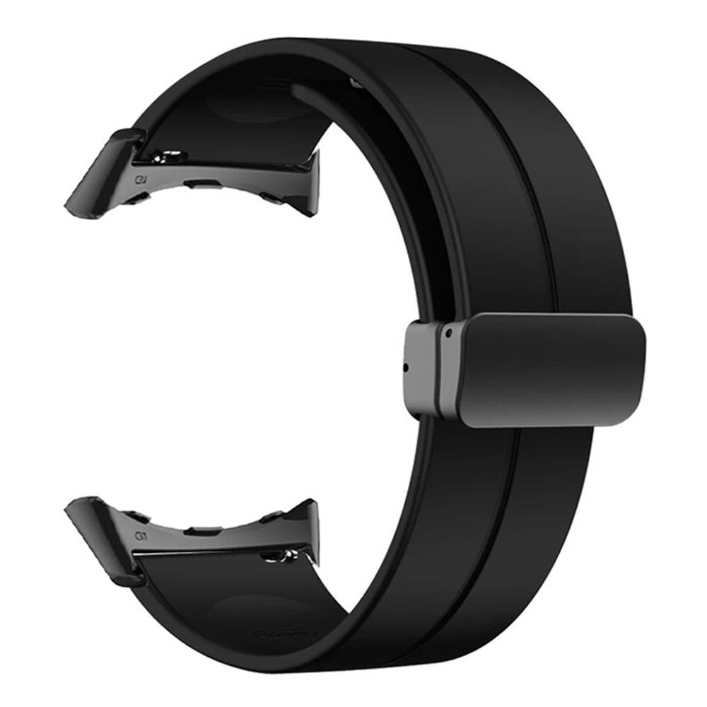 

For Google Pixel Watch 2/Pixel Watch Silicone Sport Band Magnetic Folding Buckle Replacement Watch Strap As shown V